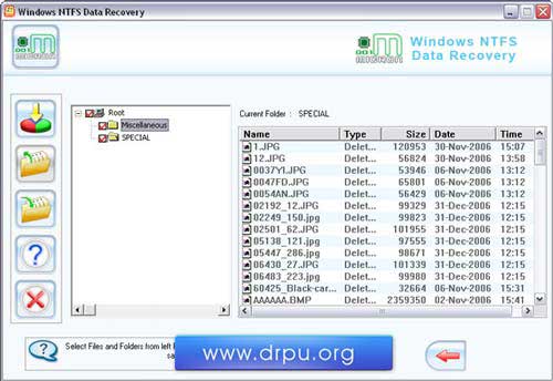 Screenshot of NTFS Undelete