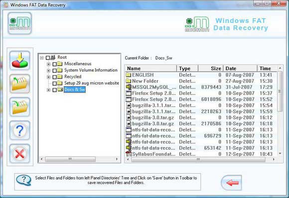 Screenshot of Deleted FAT Partition Recovery