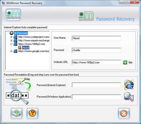 Internet, explorer, password, revelation, application, recover, lost, web, login, form, account, secret, code, software, reveal,