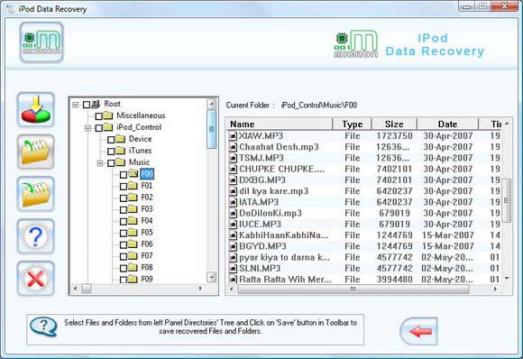 iPod Data Salvage Software screen shot