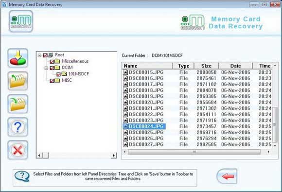 Screenshot of Multimedia Card Data Recovery