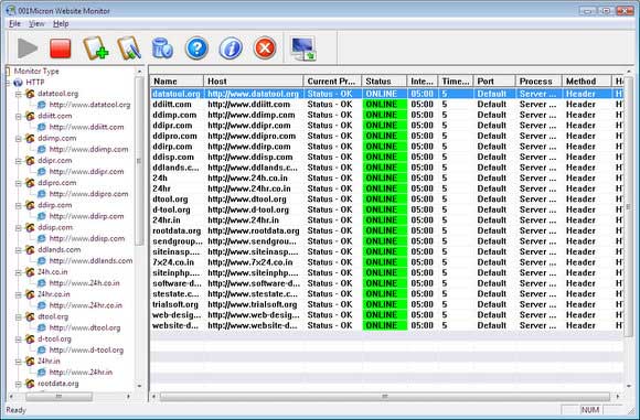 Screenshot of Website Monitor