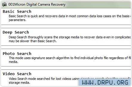 Digital Kamera-Daten-Wiederaufnahme Software Screenshot