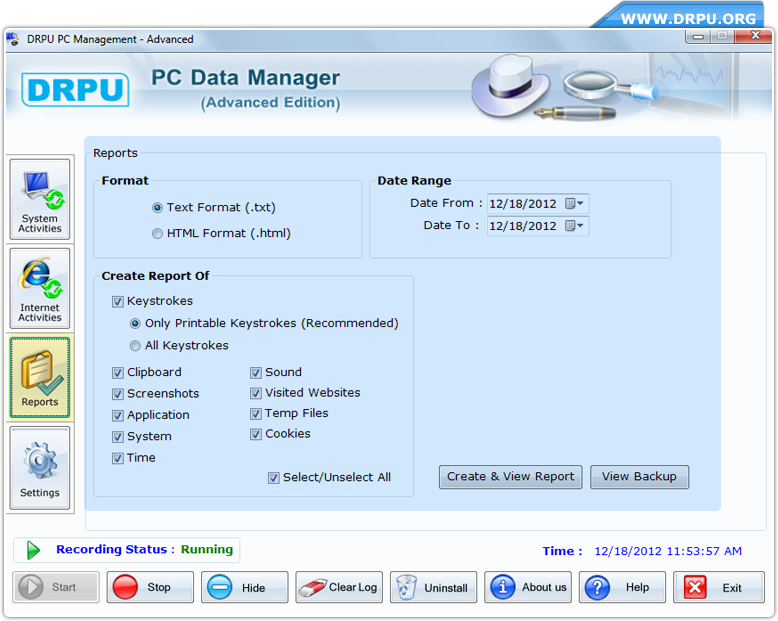 Create and view reports