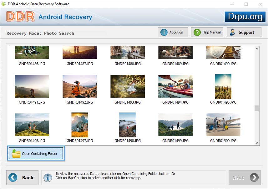 Data files are recovered successfully