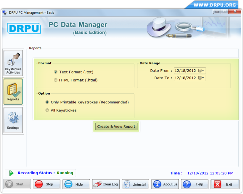 Create and view reports