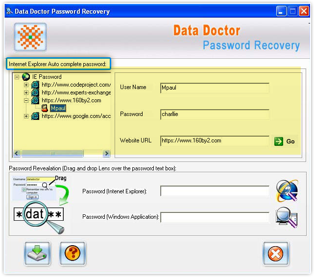 Internet Explorer Password Recovery