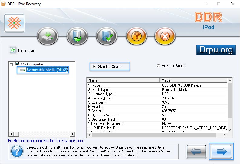 Select the partition