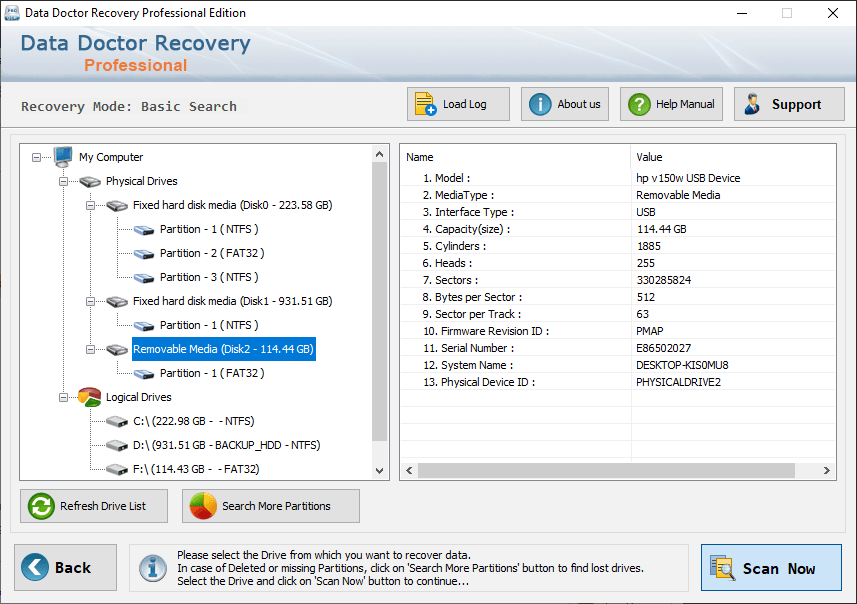 Select partition